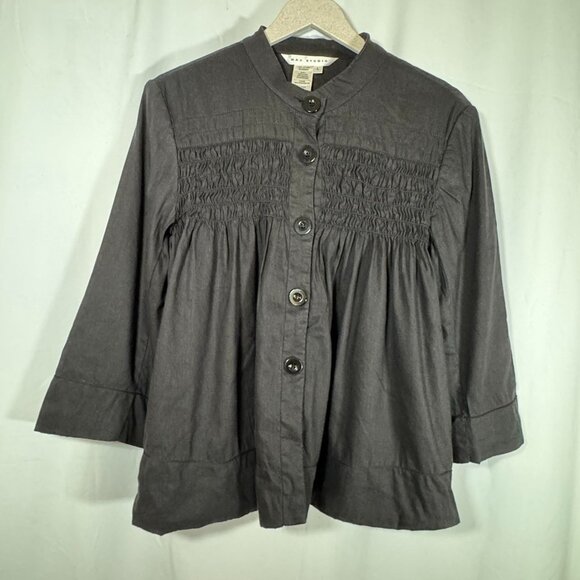Max Studio Jackets & Blazers - Max Studio Women’s Cropped Linen Jacket Size Large Black Rayon Lining